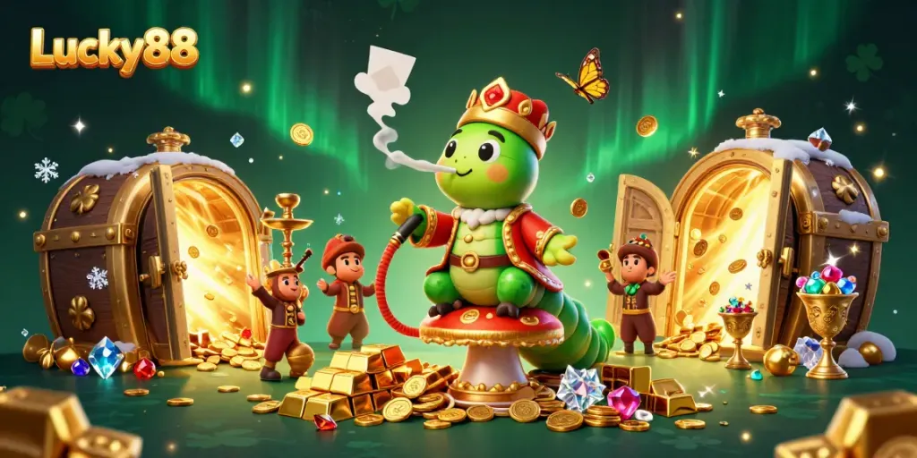 Experience immersive gaming at Lucky88 with vibrant characters, gems, and treasures.