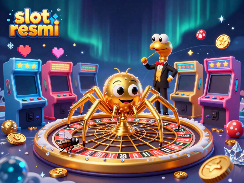 Experience vibrant slot resmi action in a colorful 3D casino scene with captivating characters.
