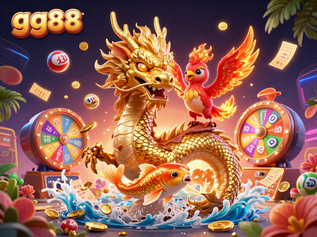 Engage with exciting games at gg88 Casino featuring dragons, phoenixes, and dynamic lottery elements.