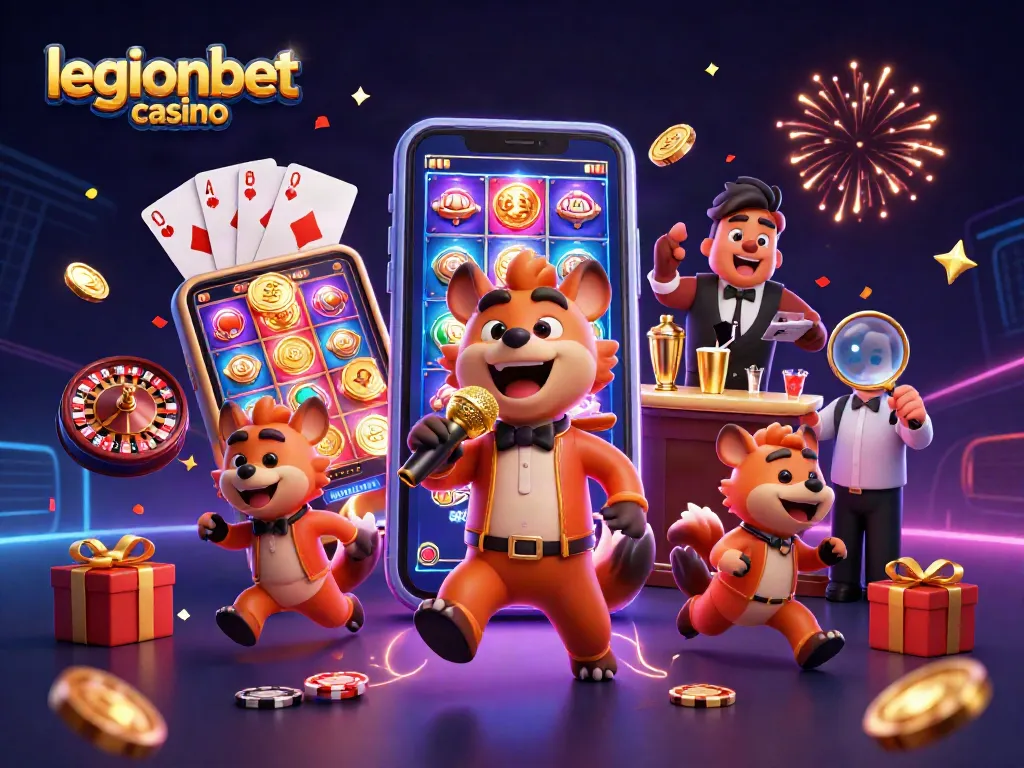 Enjoy the fun at legionbet casino with hyena comedians, bartenders, and exciting games!