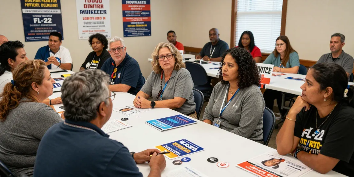 Casey Askar engages with voters during a community forum in FL-22.