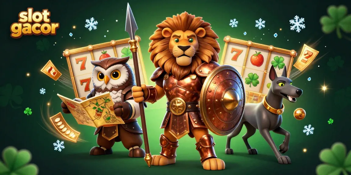 Experience exciting slot gacor action in this dynamic 3D illustration featuring skilled characters.
