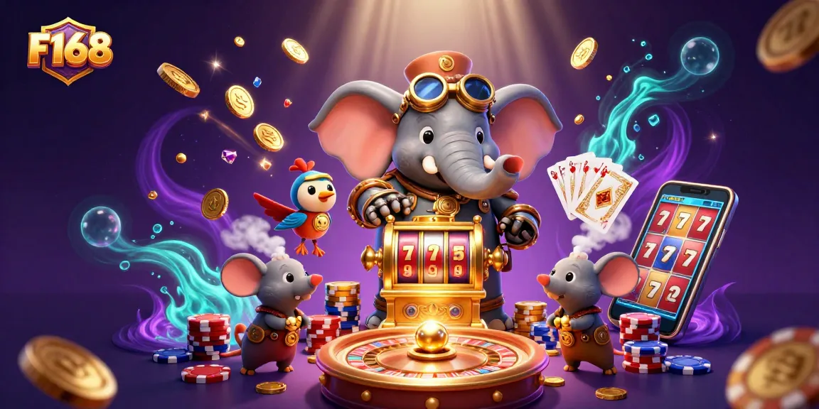 Experience thrilling F168 gameplay with a steampunk engineer and dynamic casino elements.