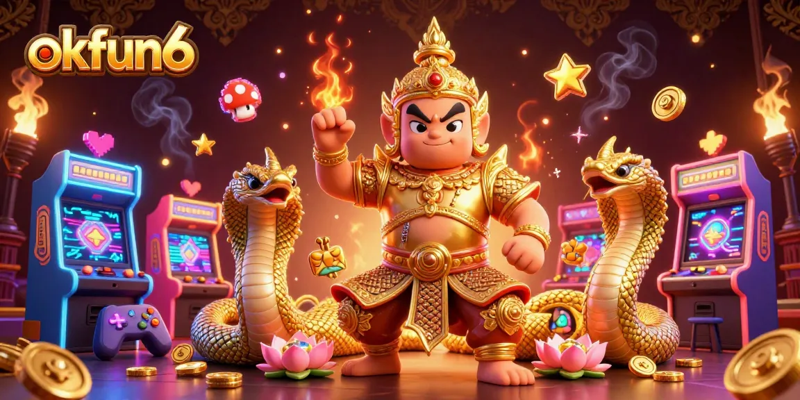 Engage in exciting casino gaming with okfun6 featuring vibrant illustrations and dynamic characters.